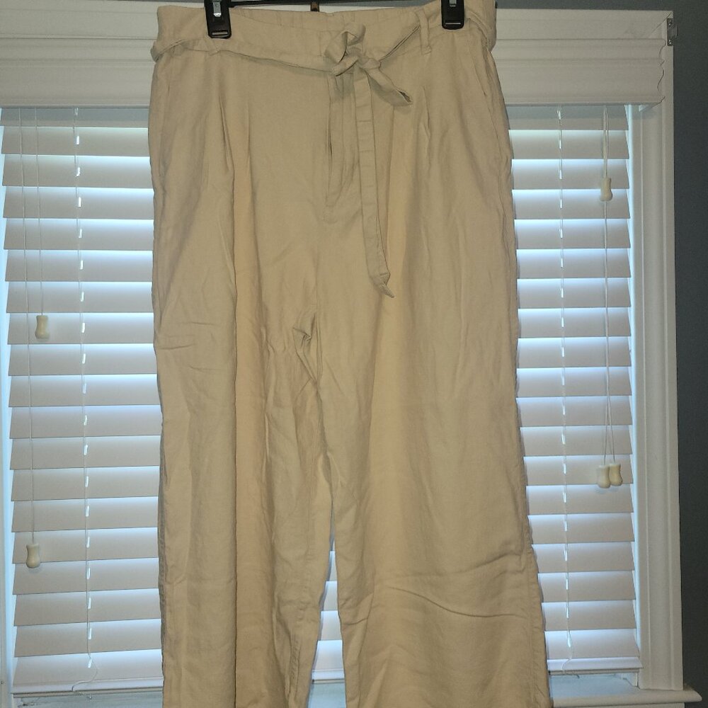Old Navy Tan Linen Pants